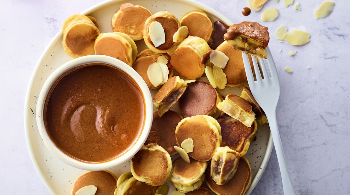 Mini pancakes cœur de banane