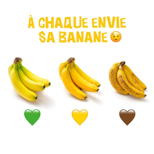 À chaque envie sa banane ! 🍌🍌🍌

Envie de pep’s en bouche ?
--> Choisissez une banane jaune pâle avec les extrémités vertes

Envie de moelleux ?
--> Choisissez une banane bien jaune

Envie de sucré ?
--> Choisissez une banane jaune tigrée

Et vous, vous la préférez comment ?

#EUAgriPromo #Lifeisbetter #banane