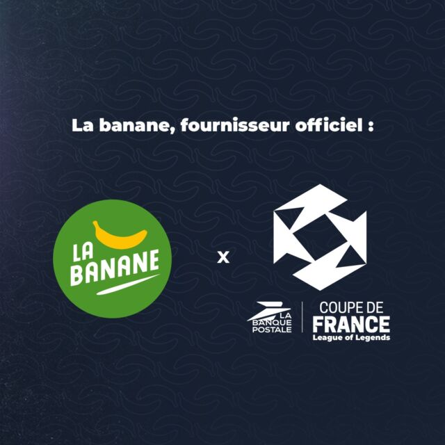 Sportifs et e-sportifs, vos besoins nutritionnels sont les mêmes ! C’est pourquoi, cet automne, la Banane est de nouveau le fournisseur officiel de La Banque Postale Coupe de France de League of Legends 🎮✨

C’est LE rendez-vous e-sport à ne pas manquer ! Alors pendant et entre les matchs, pensez à la banane pour une pause énergie ! 🍌

📅 Rendez-vous du 16 septembre au 23 octobre pour suivre les matchs en direct sur la chaîne Twitch de France Télévisions avec les commentaires du crew OTP. La finale se tiendra le 23 octobre à la Paris Games Week 🔥

Et à suivre ici, bien sûr